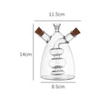 Recipiente Criativo para Óleo e Vinagreira Doméstica com vidro Duplo Engrossado
